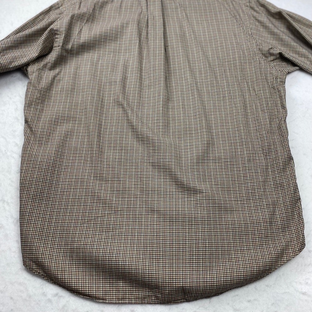 Vintage Ralph Lauren Blake Mens Large Brown Check Long Sleeve Button Down Shirt - Picture 4 of 15